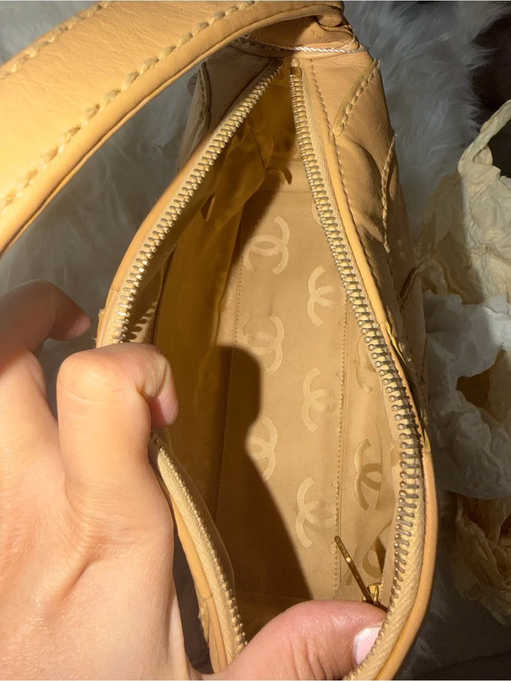 CHANEL elegant tan